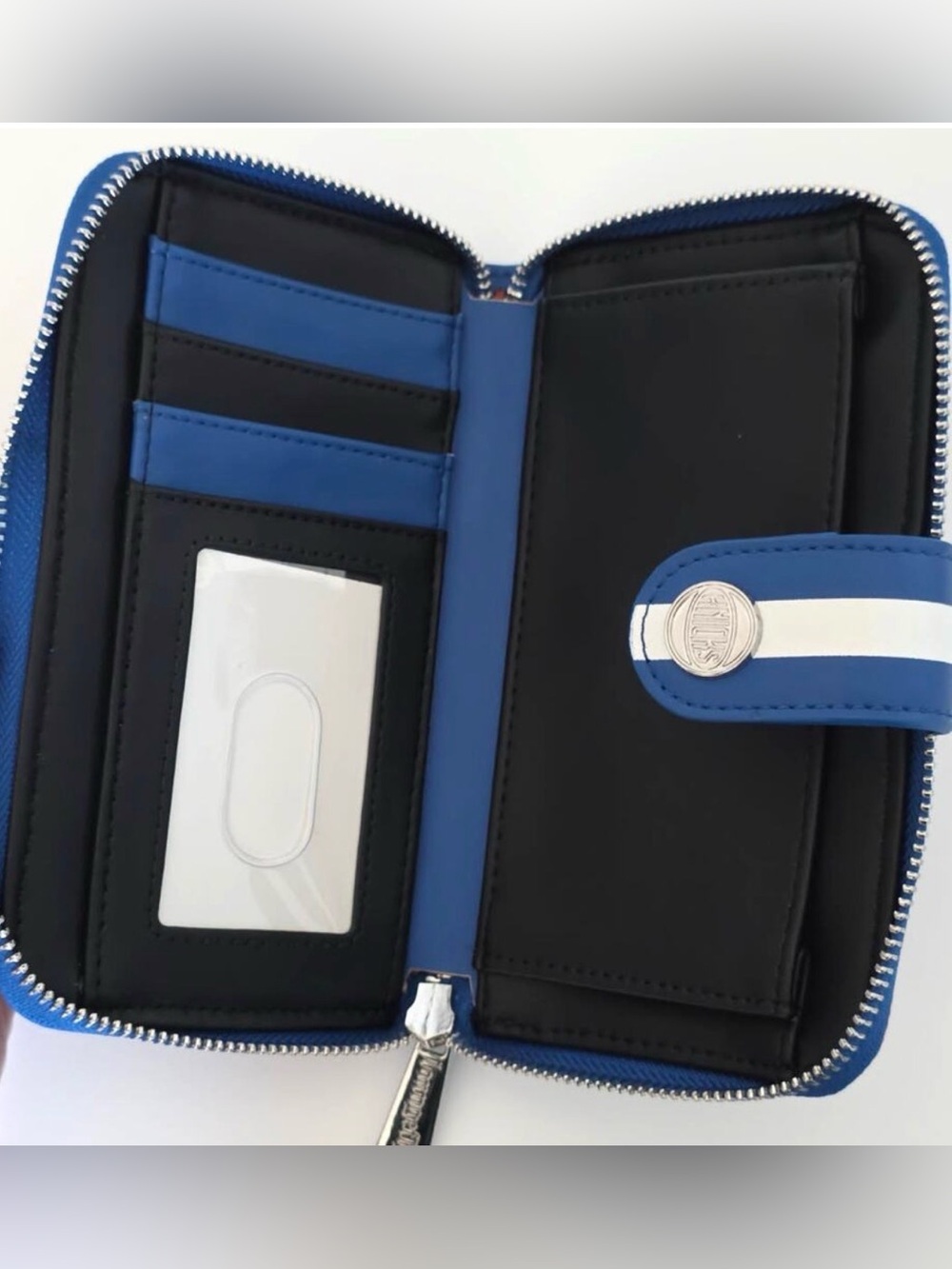 Loungefly New York Knicks Blue & Orange Zip-Around Wallet - Picture 2 of 3